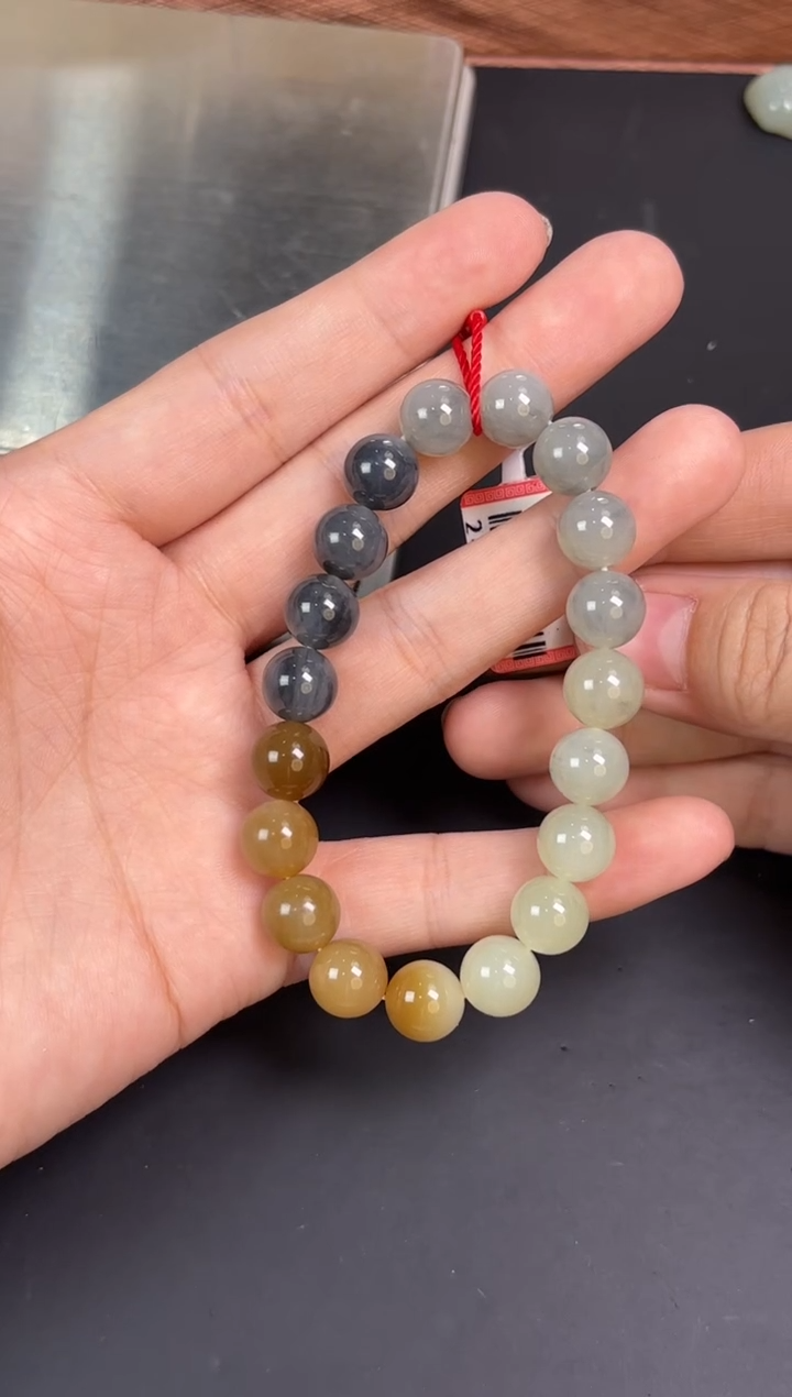 【闪购商品】和田玉手串未镶嵌若羌微色差卡10