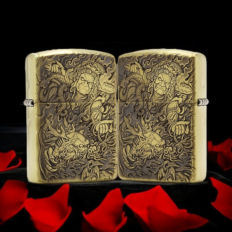 ZIPPO/之宝打火机【不动明王】黄铜盔甲机原装正品煤油机DYJ1