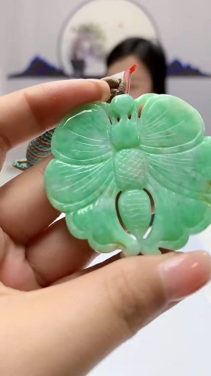 【闪购商品】定制翡翠未镶嵌4852ms-毛货142蝴蝶