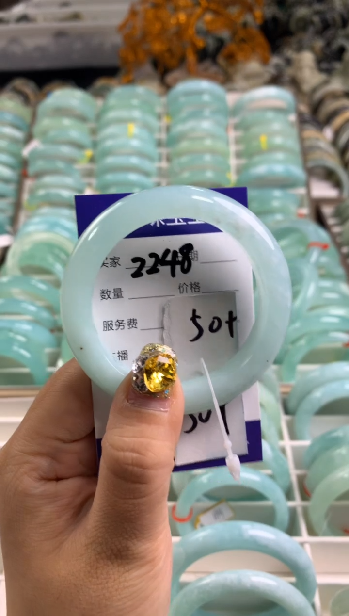 【闪购商品】蛇纹石玉手镯未镶嵌2248