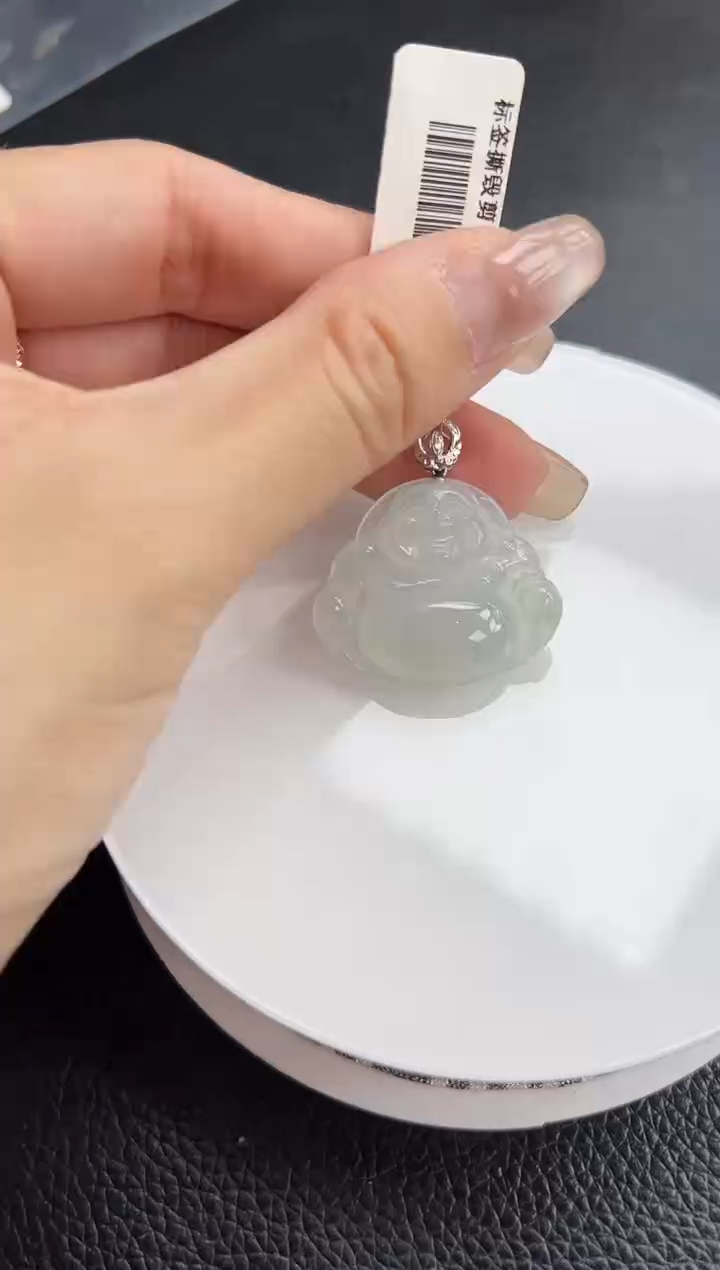 【闪购商品】翡翠颈饰18K金镶嵌佛公