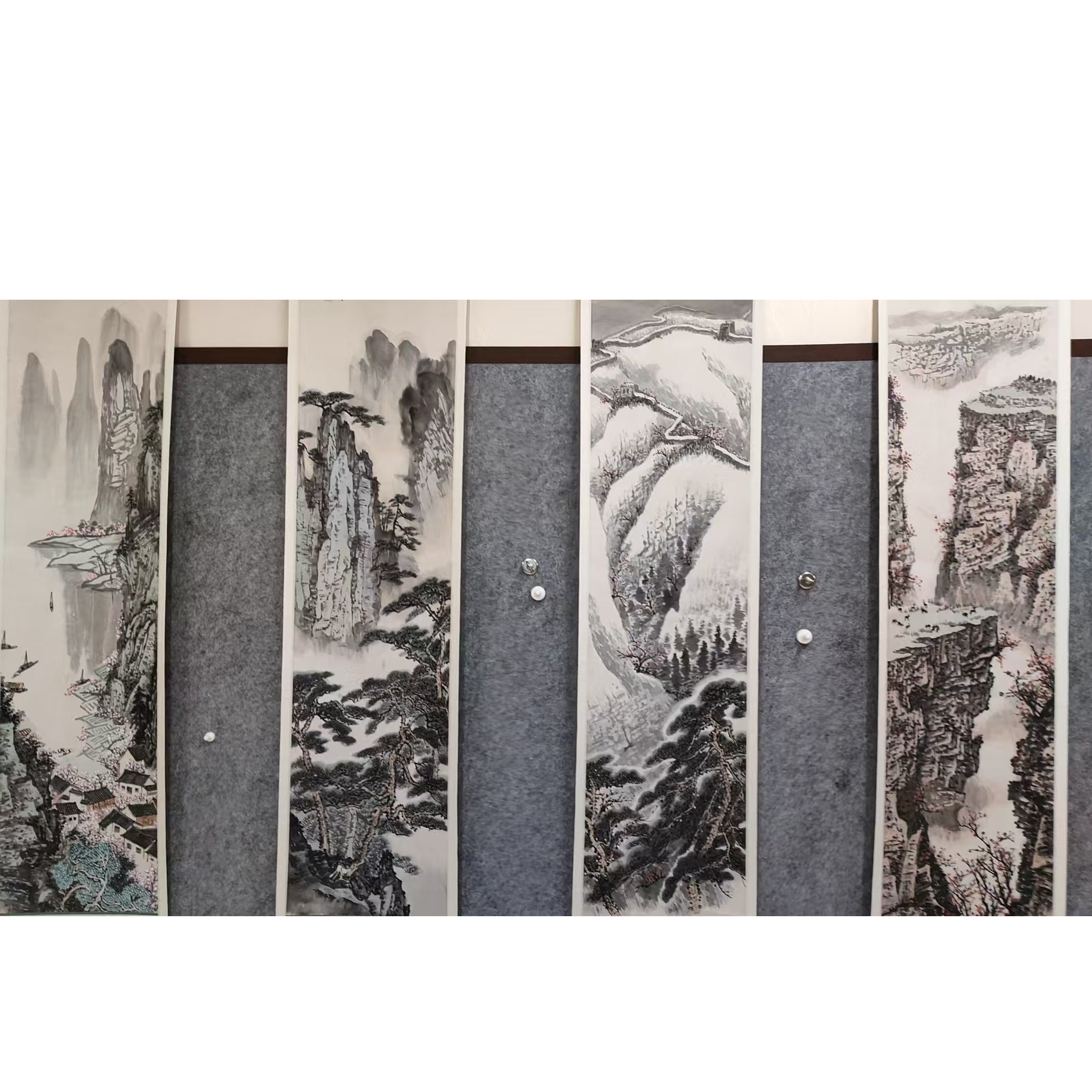 白老款山水四条屏140/33/4