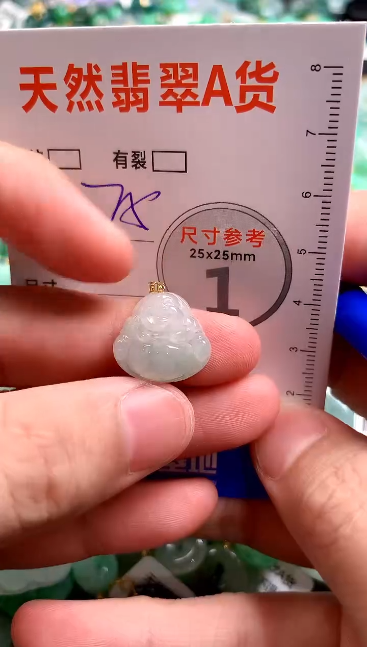 翡翠18K金镶嵌颈饰23000909