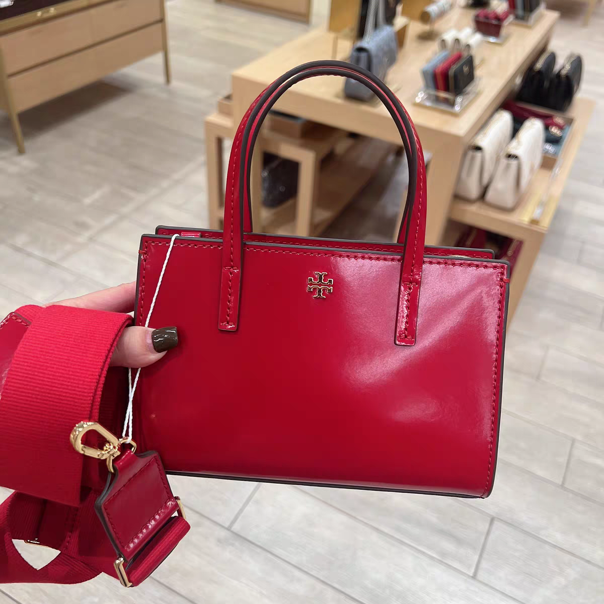 19*14*8/Tory Burch汤丽柏琦新款BLAKE MINI TOTE斜挎手提包