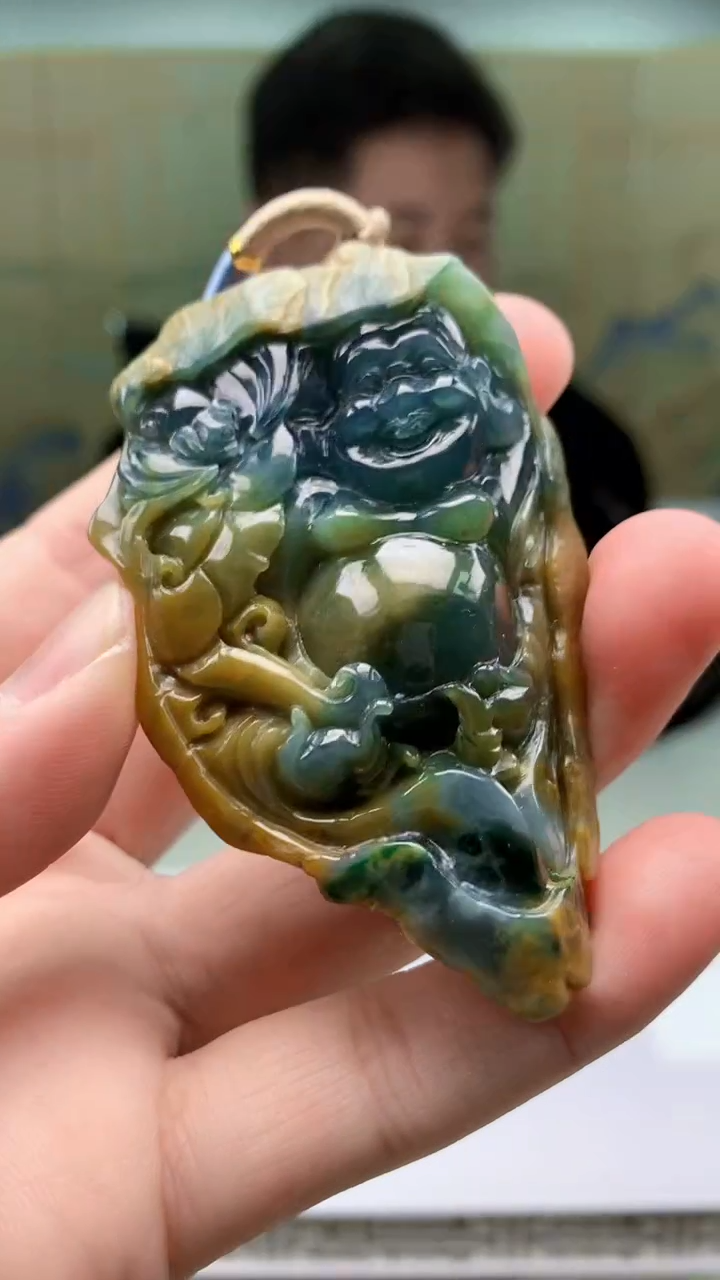 【闪购商品】定制翡翠未镶嵌4917bb-毛货挂件25