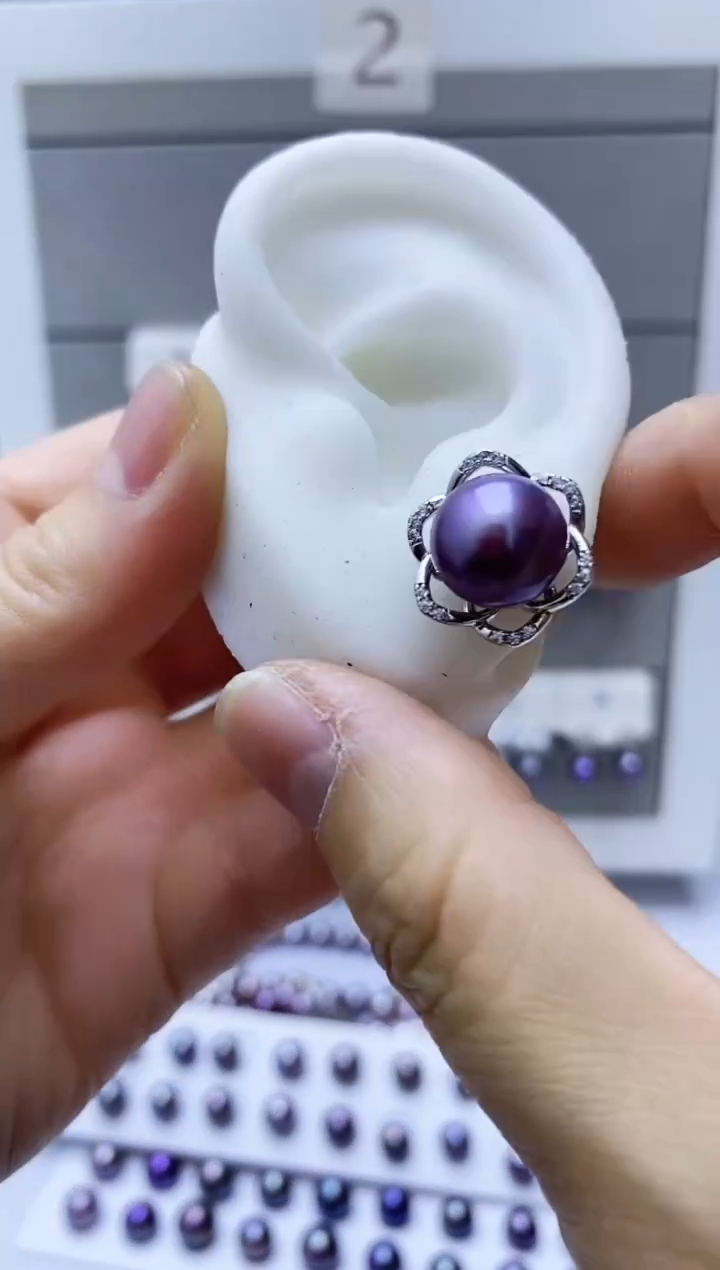 【闪购商品】淡水珍珠耳饰银S925镶嵌327