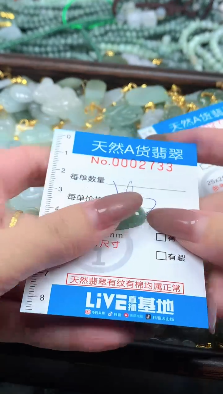 颈饰未镶嵌翡翠净货挂件-2733