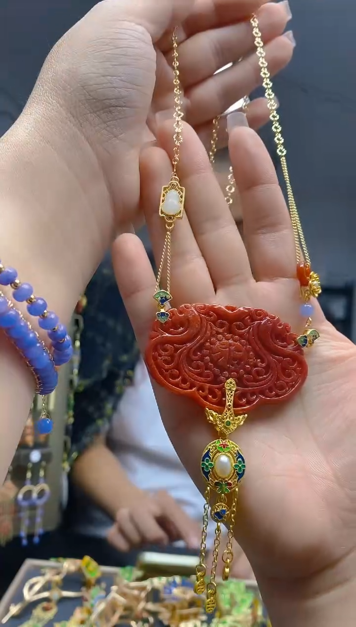 【闪购商品】翡翠耳饰合金363翡翠锁骨链