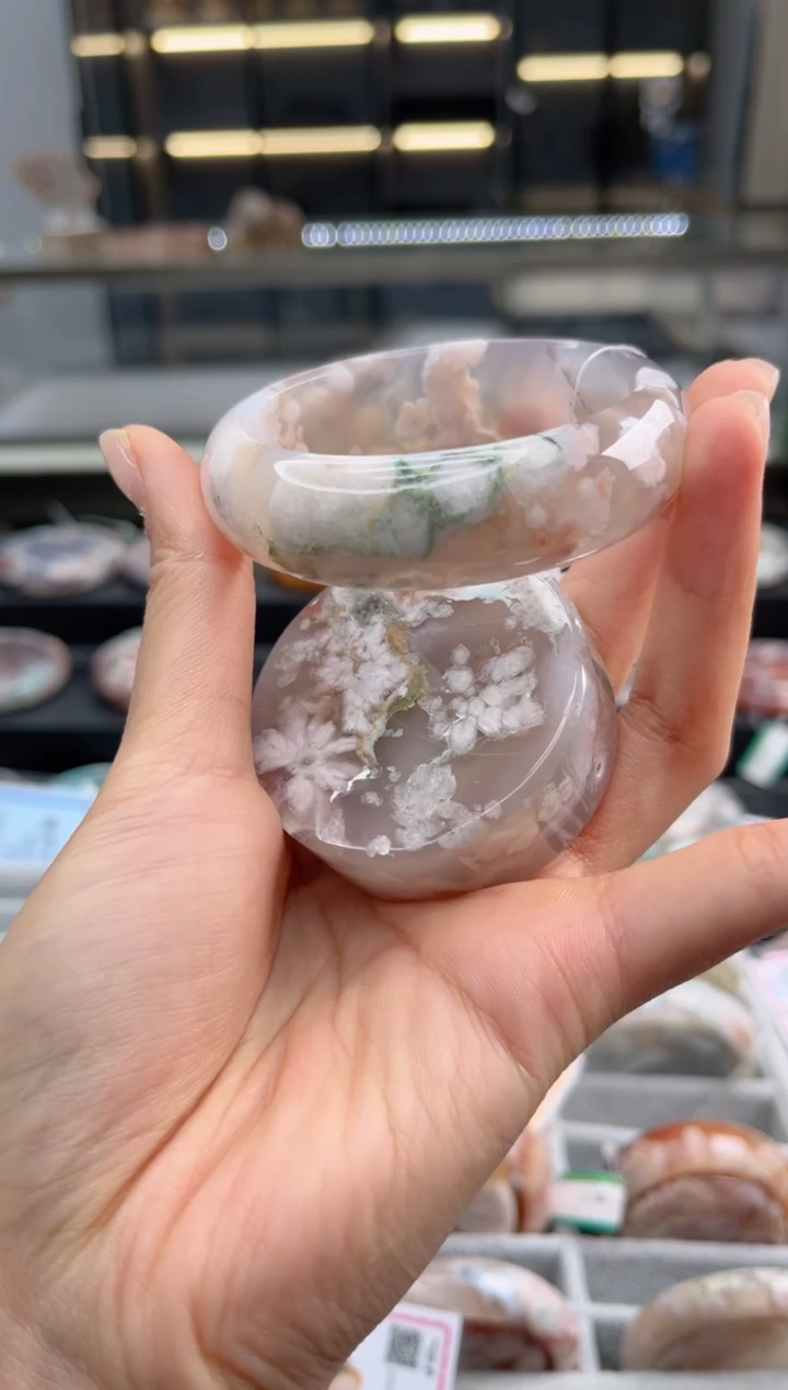 石英质玉手镯未镶嵌54圈口（赠送镯心）6911133