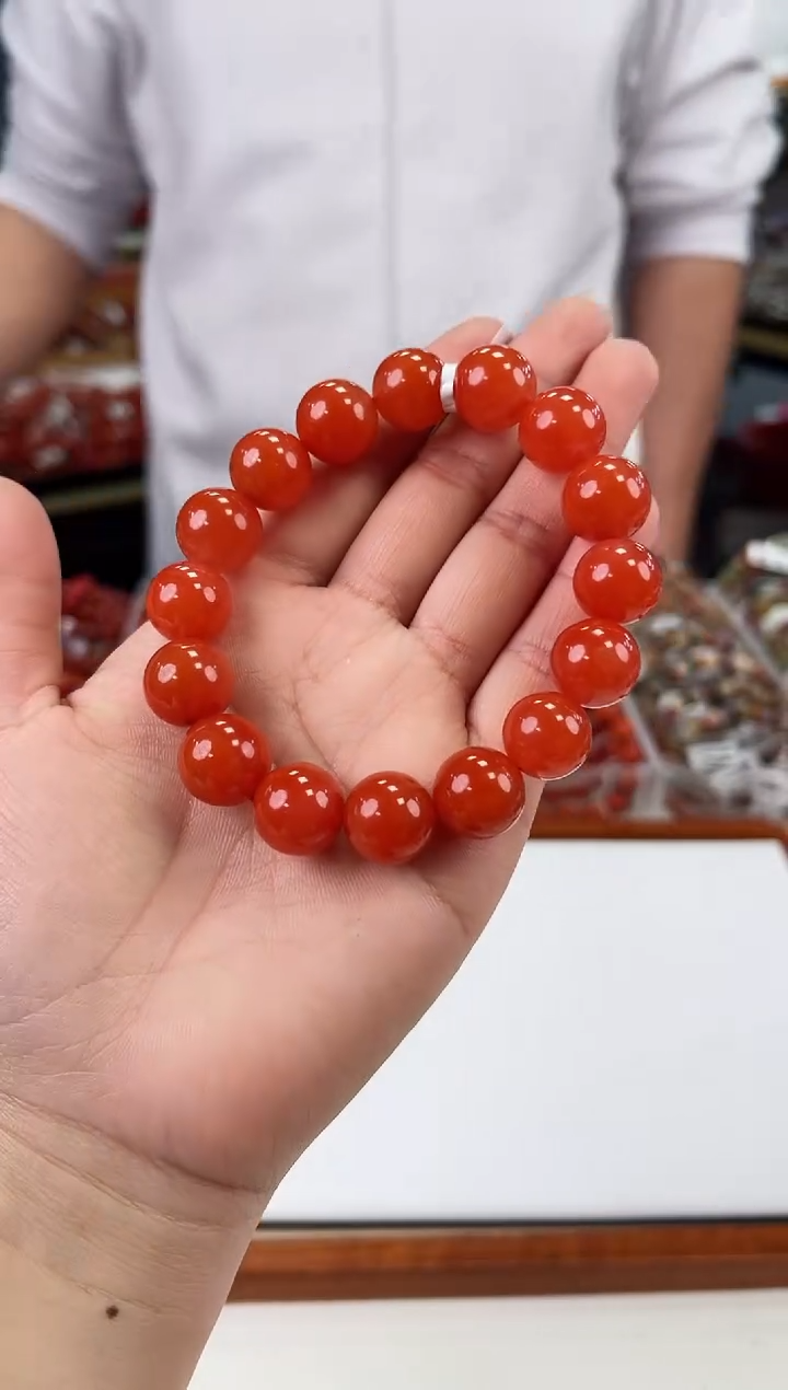 【闪购商品】南红玛瑙滴水洞手串13+未镶嵌一个/条