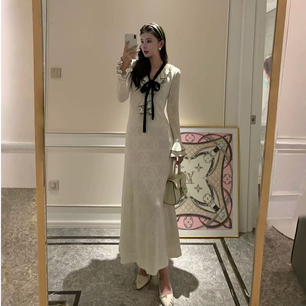 长袖秋冬季连衣裙女针织内搭裙子新款8863