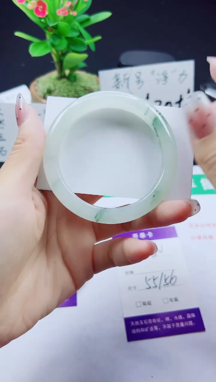 未镶嵌手镯石英质玉250-55/56