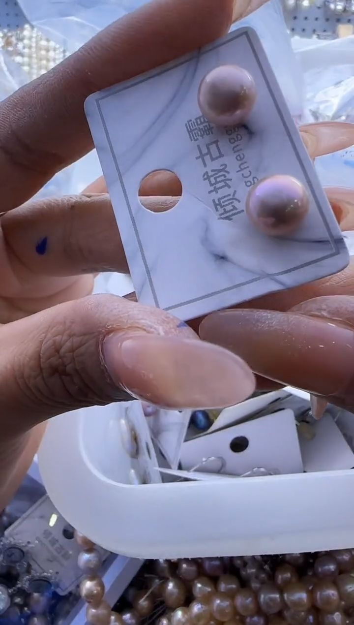 【闪购商品】淡水珍珠耳饰银S925镶嵌65