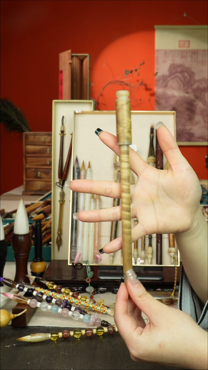 318号闪孤品高货毛笔链接 清水试笔 蘸墨不退