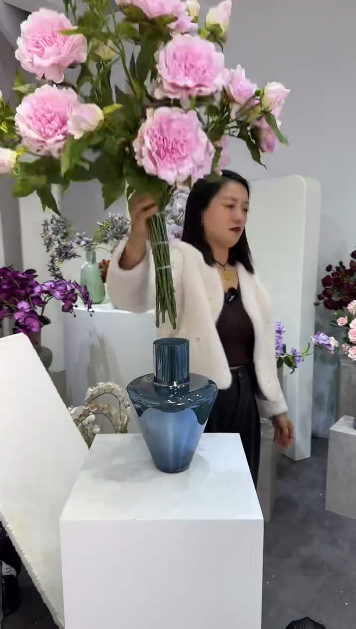 【闪购商品】藤10枝粉色牡丹花（不含花瓶）