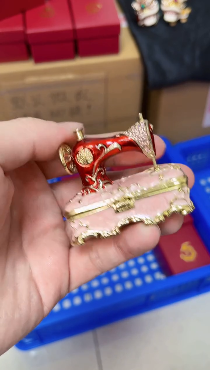 【闪购商品】瓷片年货节福福价格高质珐琅彩合金摆件首饰盒