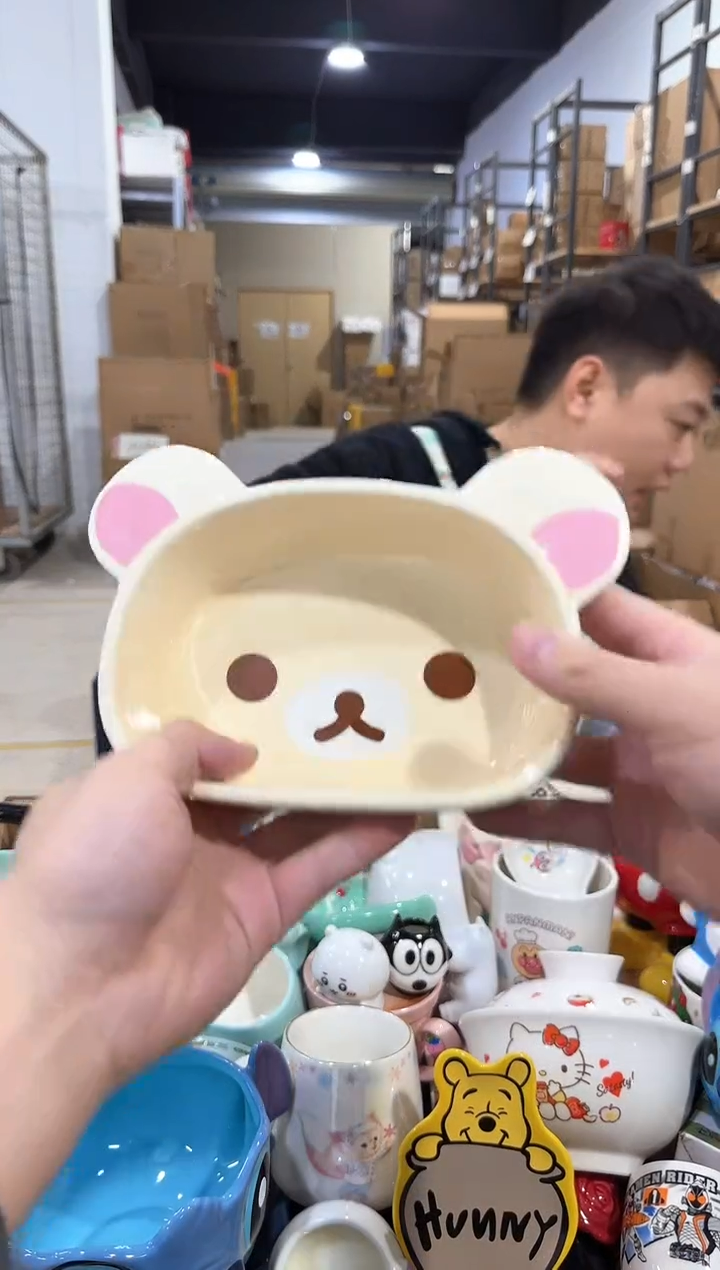 瓷片原盒熊妹深碗