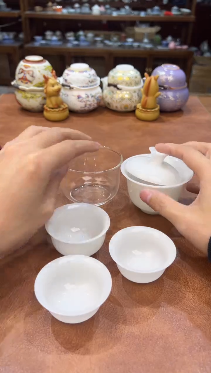 真的很便宜会开片的旅行茶具