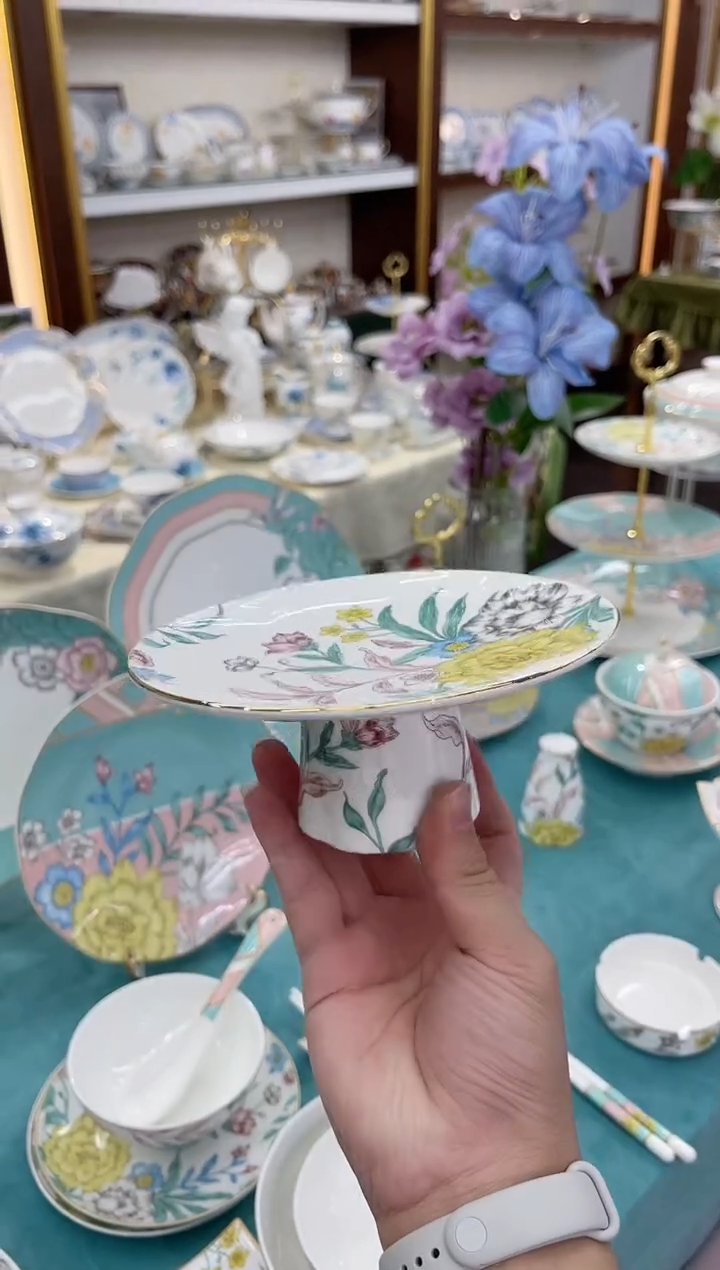 36%以上骨粉骨瓷高脚果盘