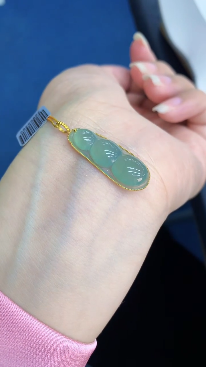 【闪购商品】翡翠颈饰18K金镶嵌            8