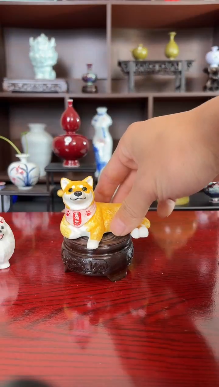 摆件瓷12.27晚微瑕小花瓶摆件