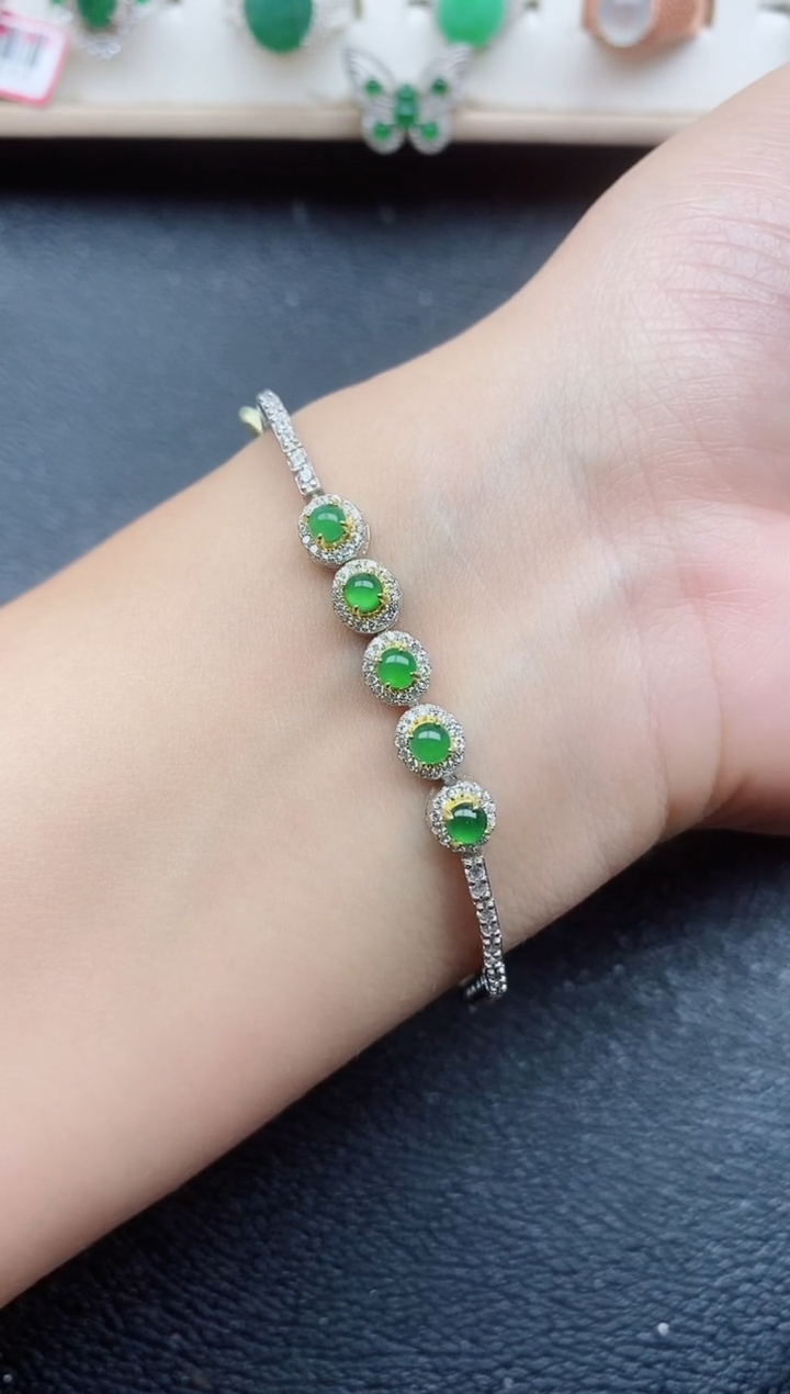 【闪购商品】翡翠戒指银S925镶嵌11111