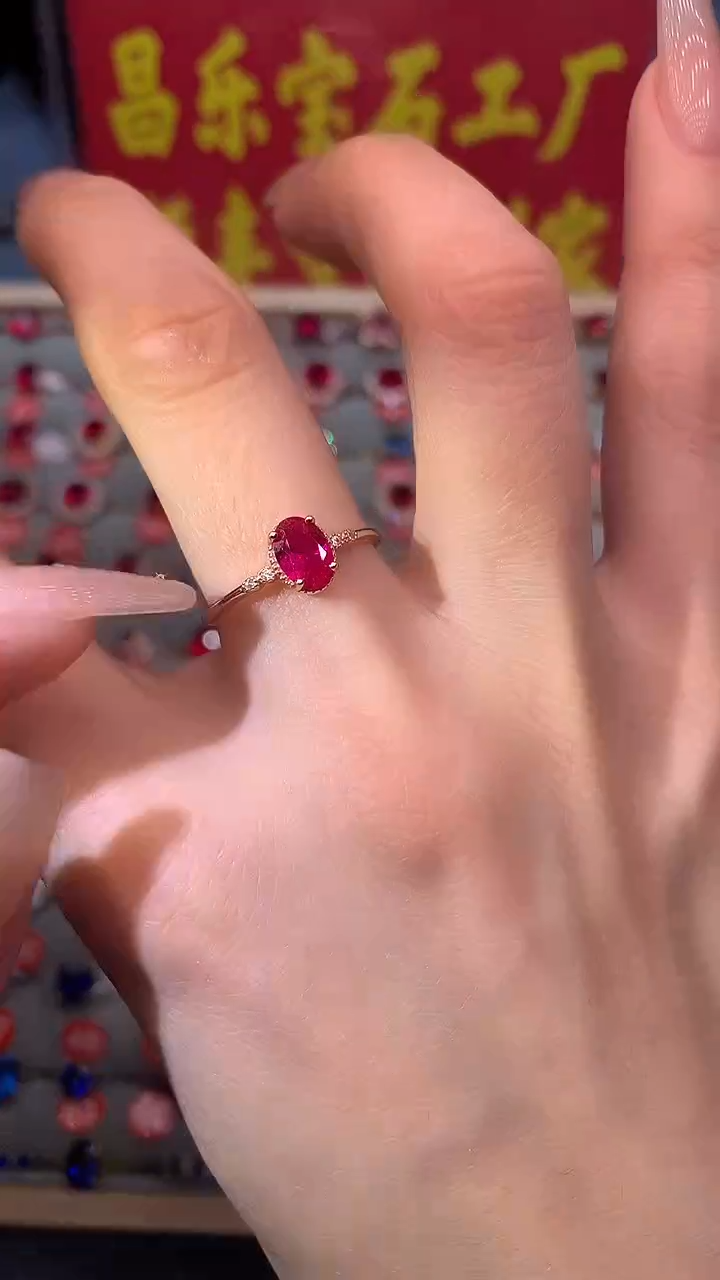 【闪购商品】红宝石戒指银S925镶嵌1111
