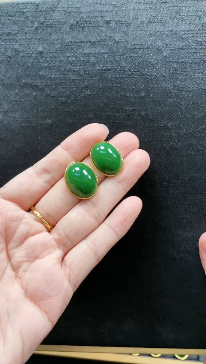 【闪购商品】和田玉耳钉未镶嵌多样性发一