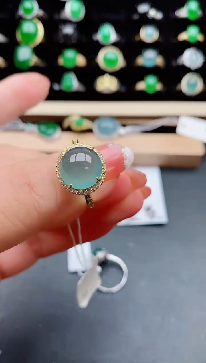 【闪购商品】翡翠戒指银S925镶嵌508050