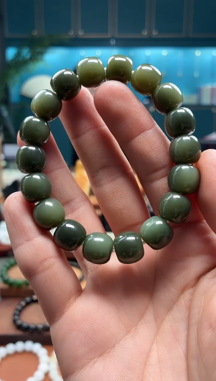 未镶嵌手串和田玉沙枣11-12老