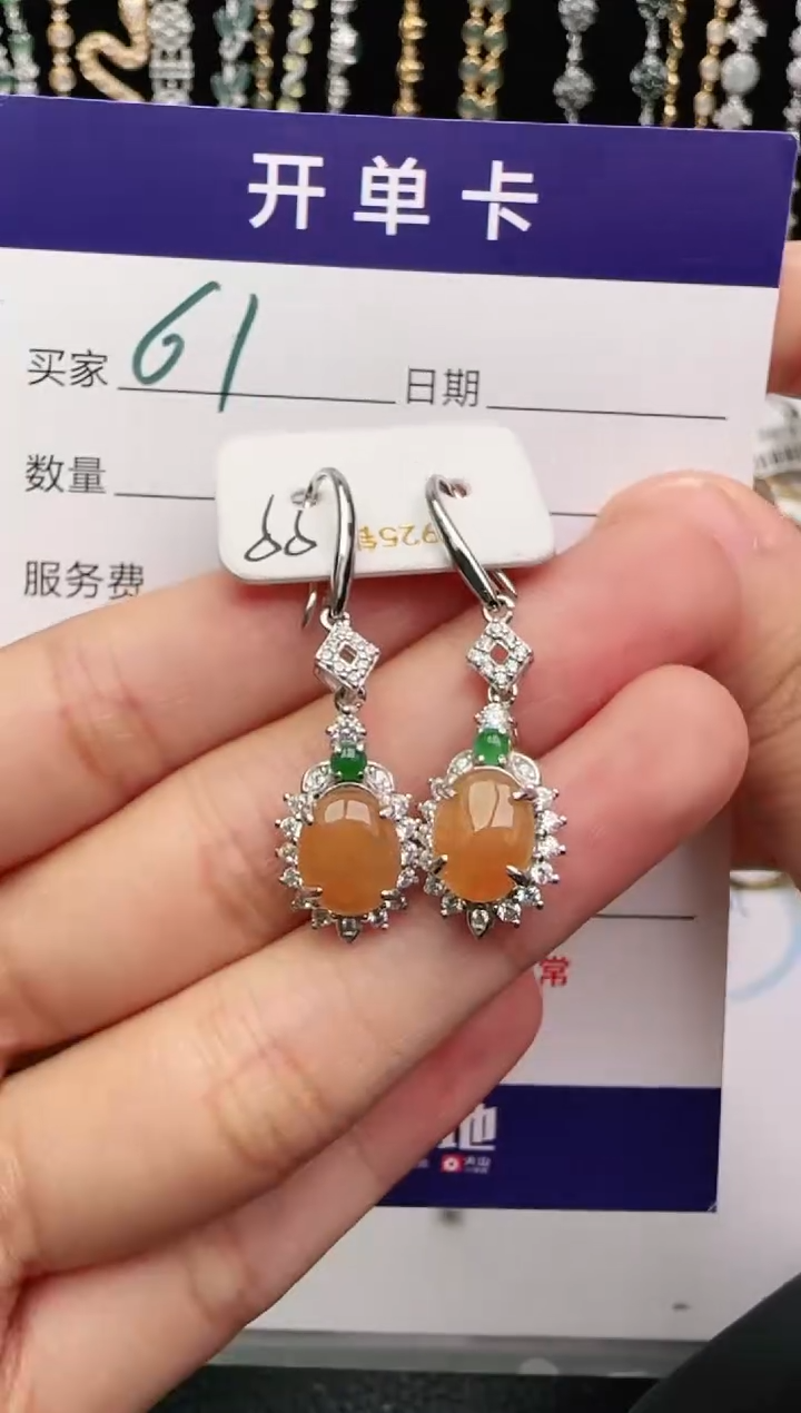翡翠戒指银S925镶嵌2222