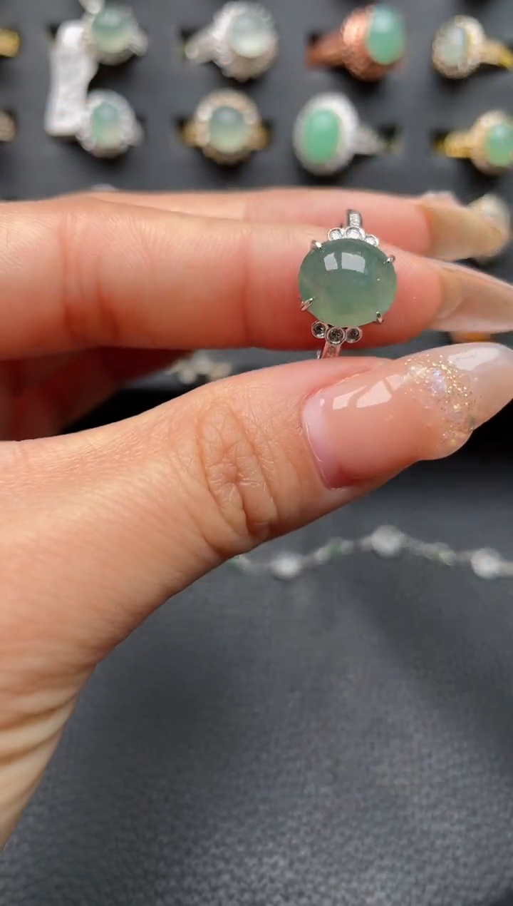 【闪购商品】翡翠戒指银S925镶嵌1111111111  15