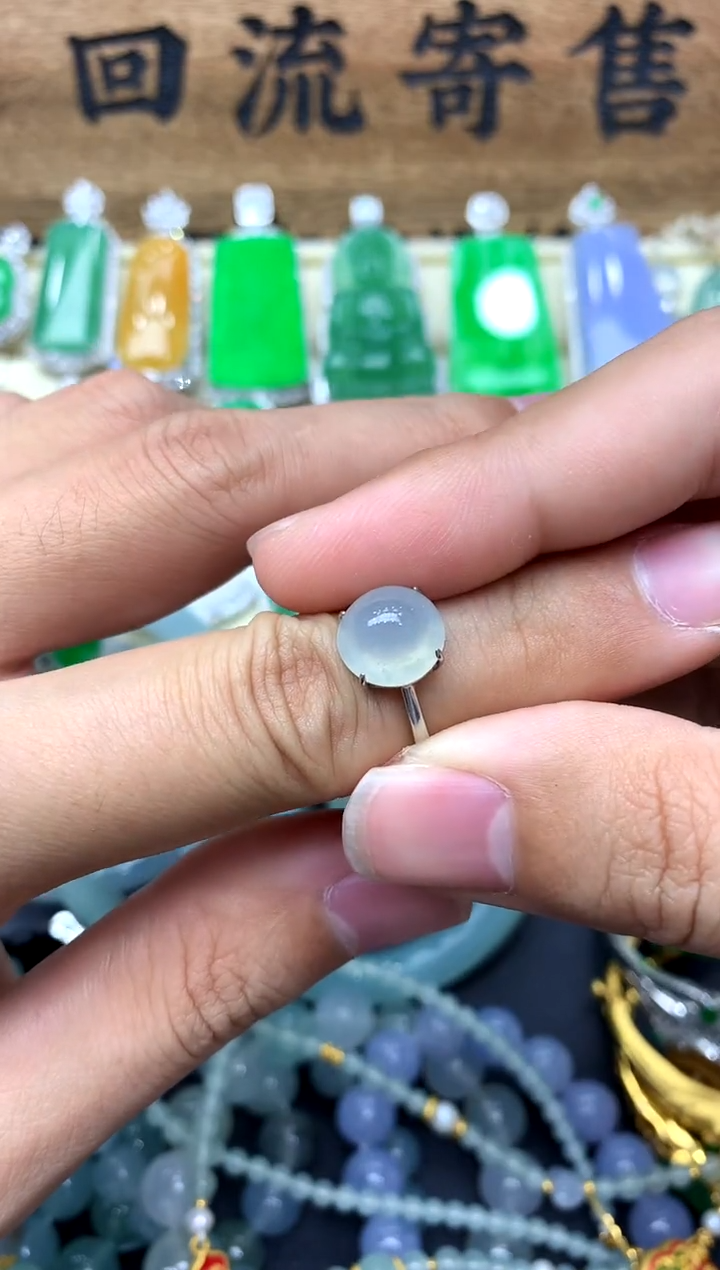 【闪购商品】翡翠戒指18K金镶嵌59-中国好珍宝