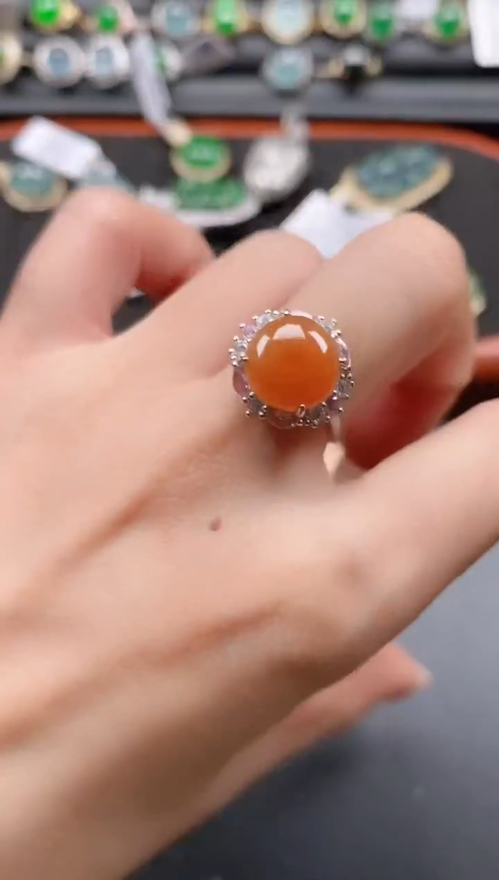 银S925镶嵌戒指翡翠11111111