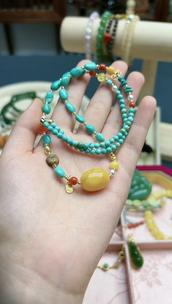 【闪购商品】绿松石项链银S925镶嵌松石项链*1 XSQ