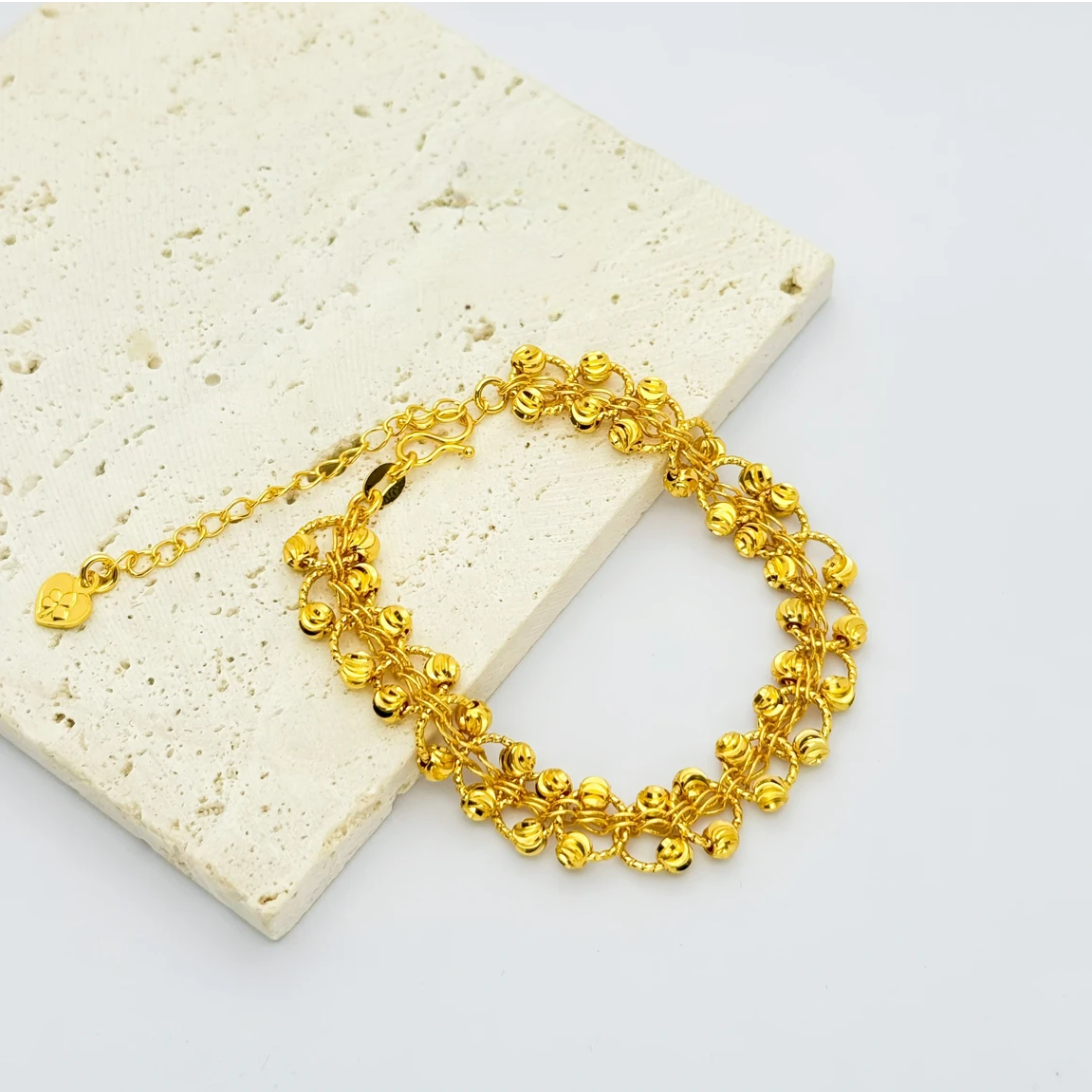 铜合金手链 蕾丝 爆闪满天星刻面珠流苏花丝女款精致手饰