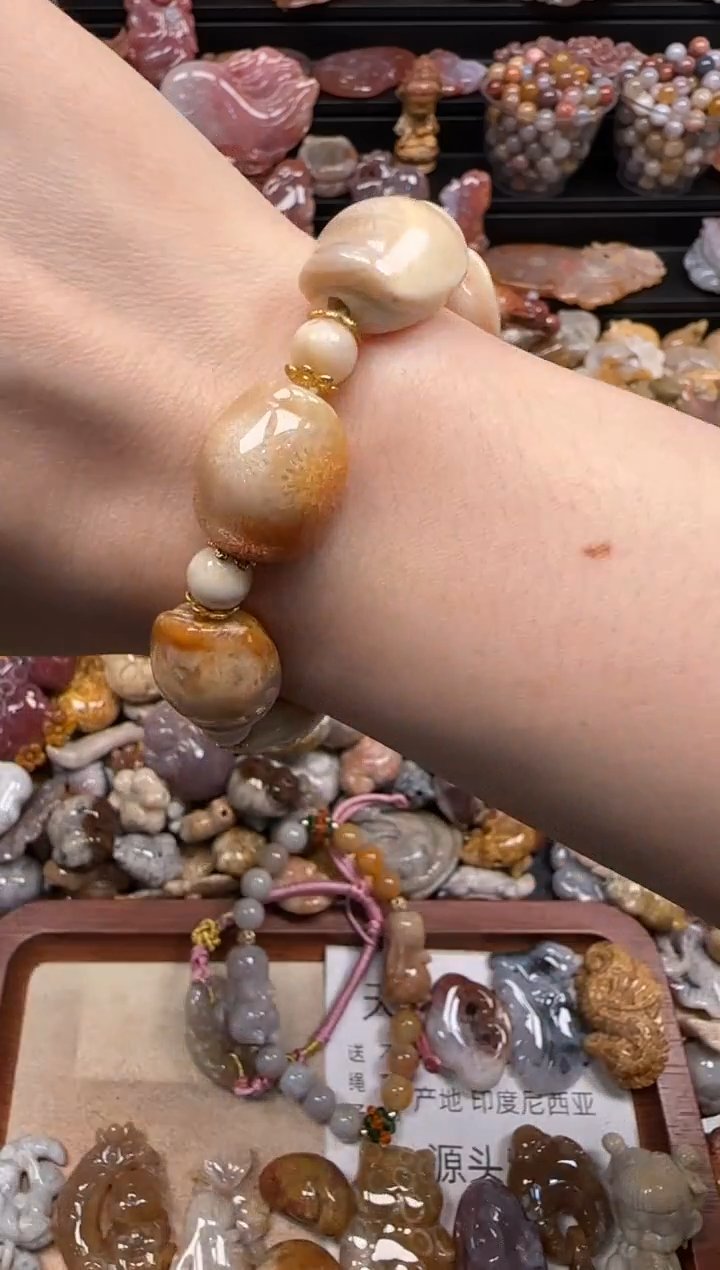 【闪购商品】硅化珊瑚（珊瑚玉）颈饰未镶嵌768