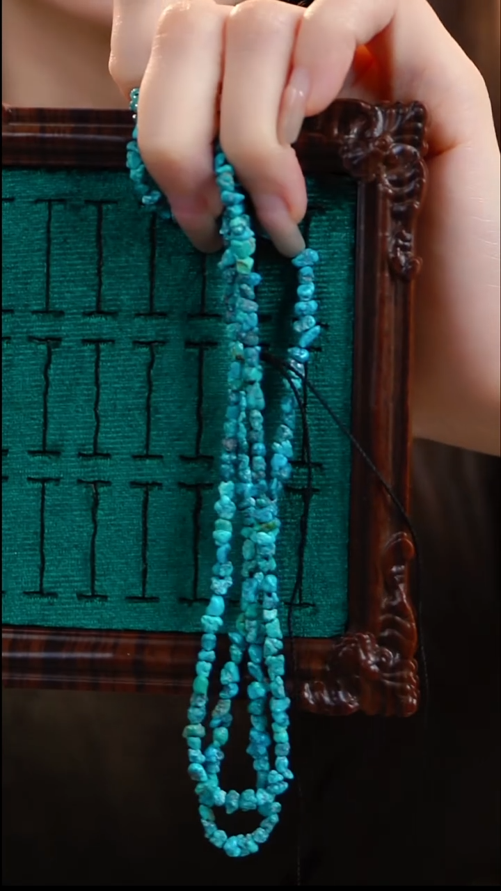 未镶嵌绿松石随型项链