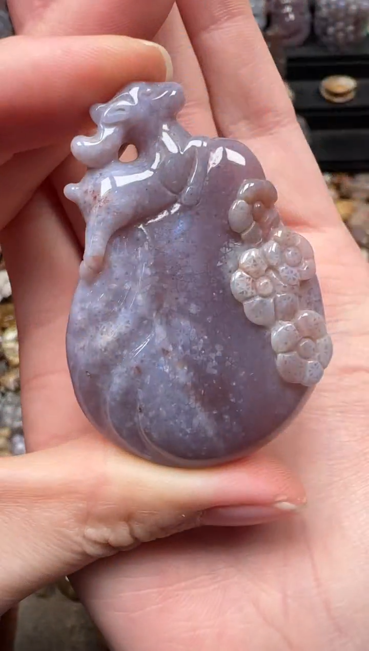 颈饰未镶嵌硅化珊瑚（珊瑚玉）175