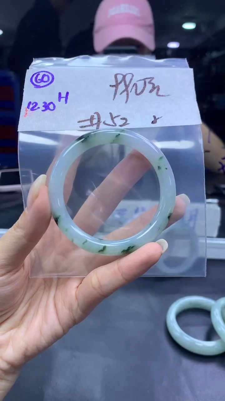 未镶嵌定制翡翠60手镯52纹+990元+拍一发一