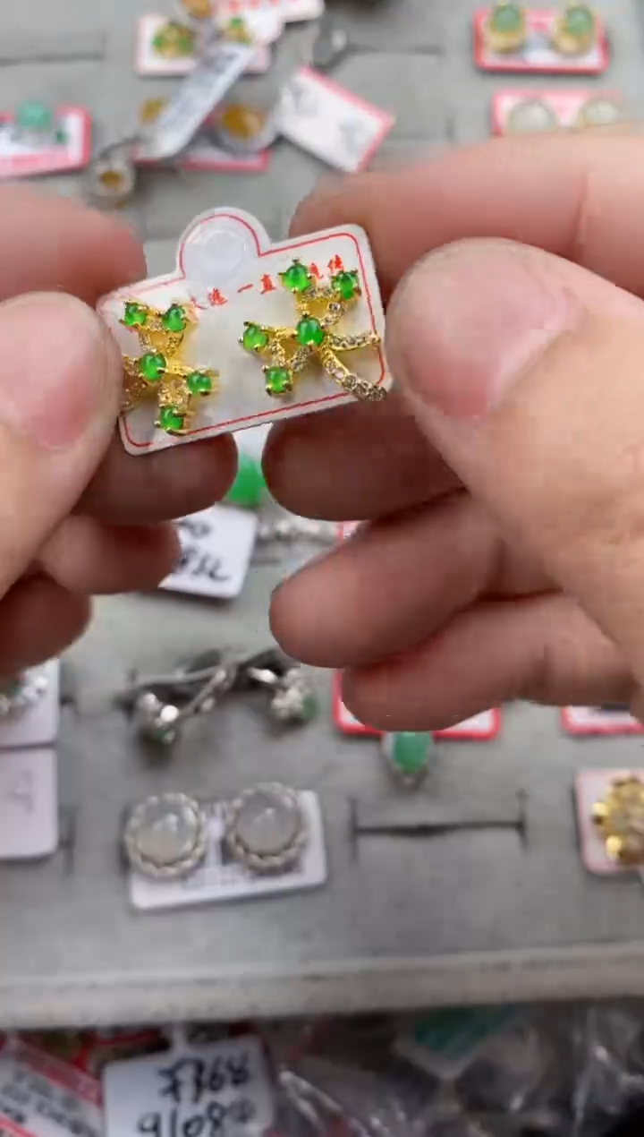 银S925镶嵌戒指翡翠1616     9