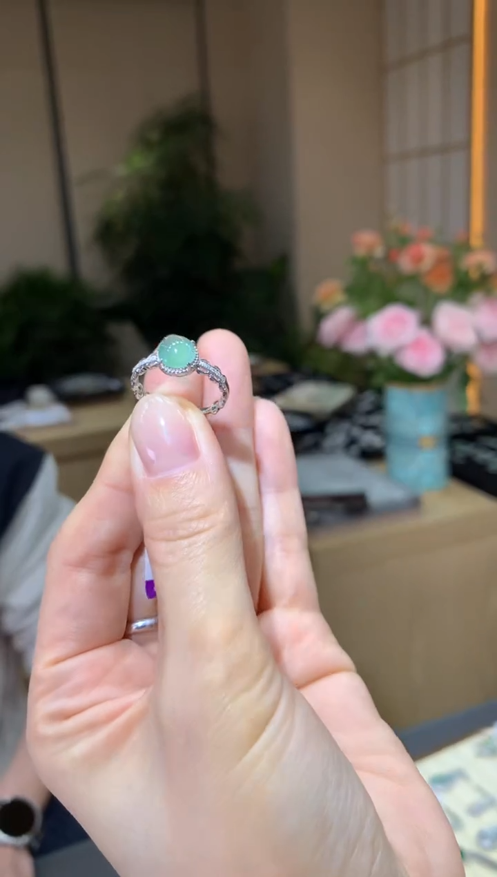 【闪购商品】翡翠戒指18K金镶嵌|不退不换