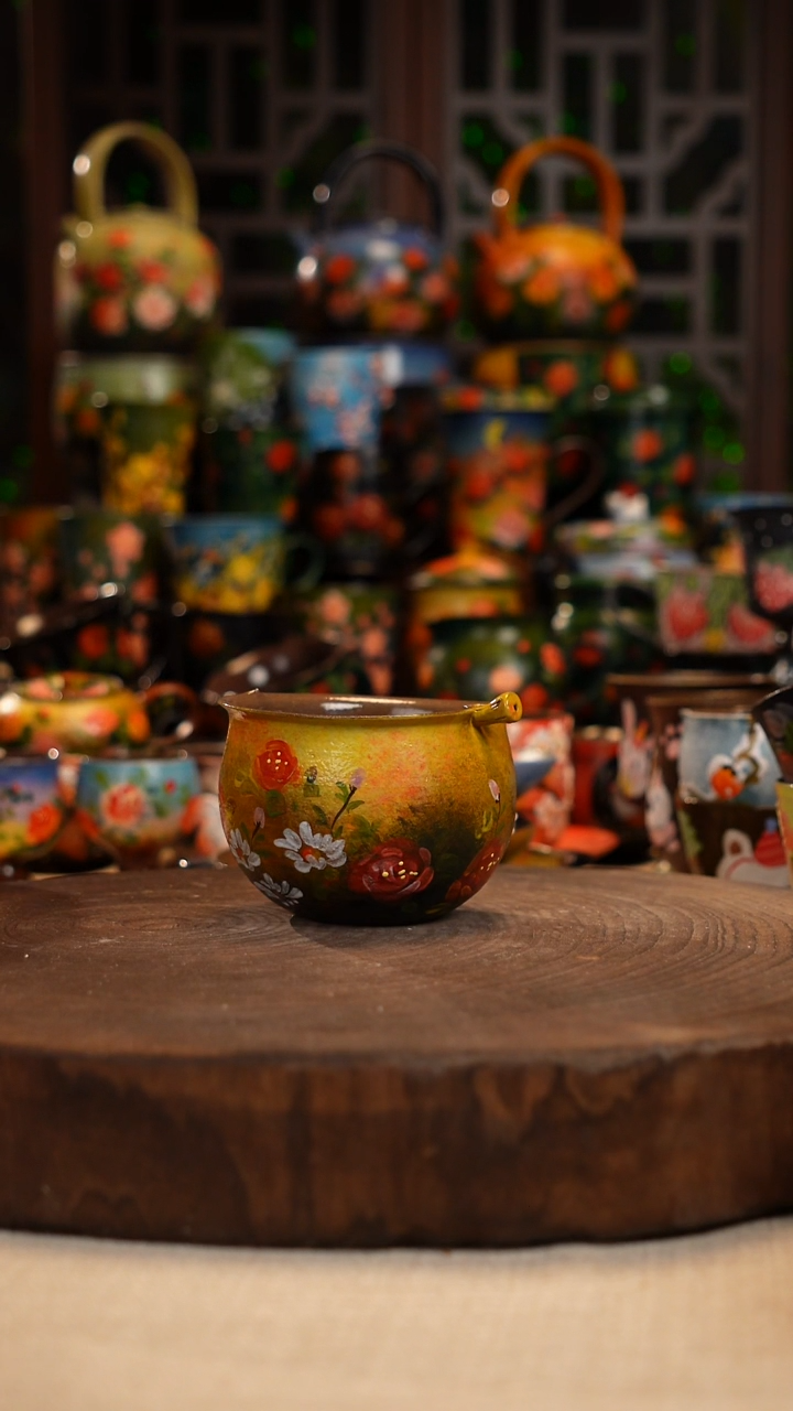 油画 手绘釉下彩