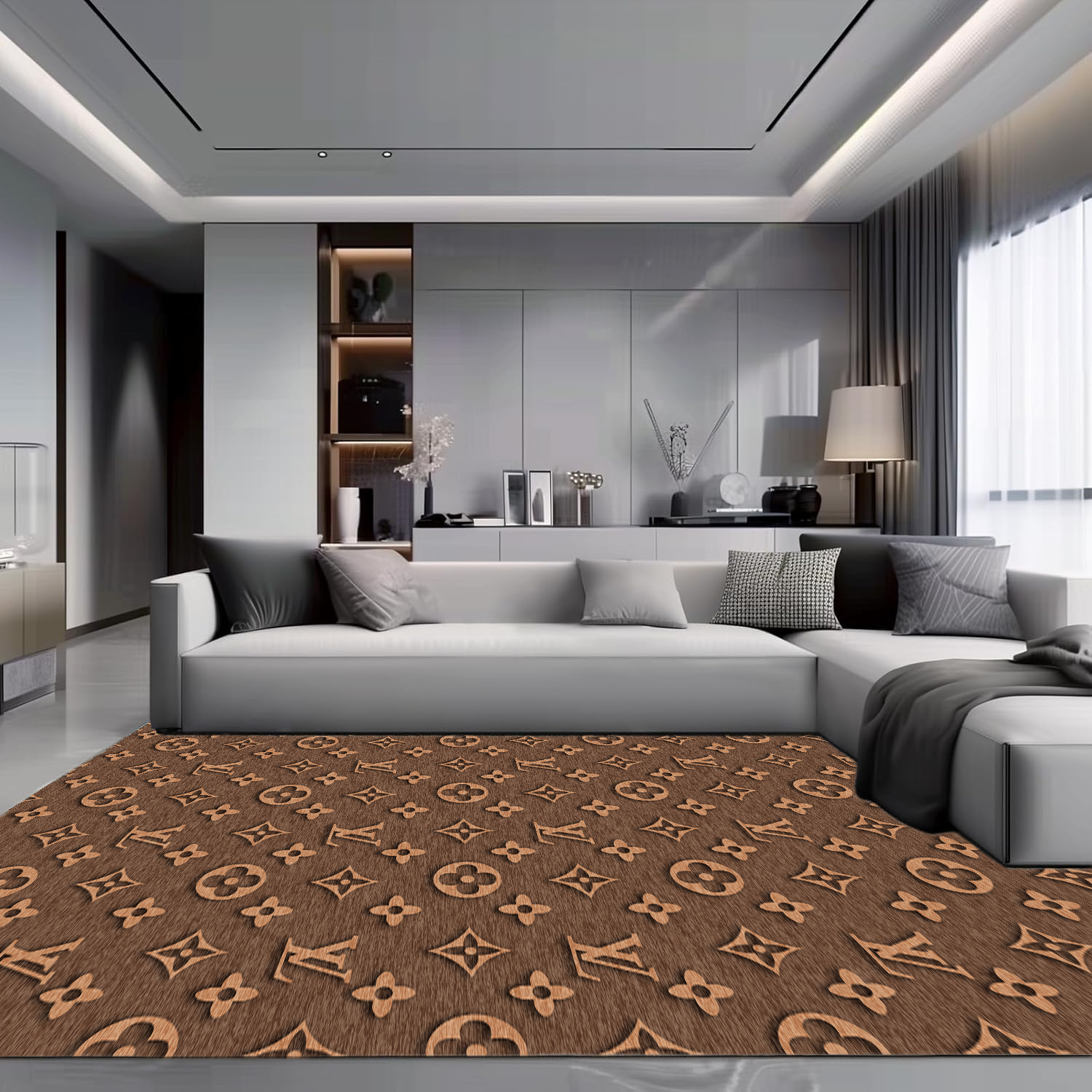 潮牌老花01硅藻泥吸水地垫防滑速干地垫厨房卫生间洗手间地垫脚垫