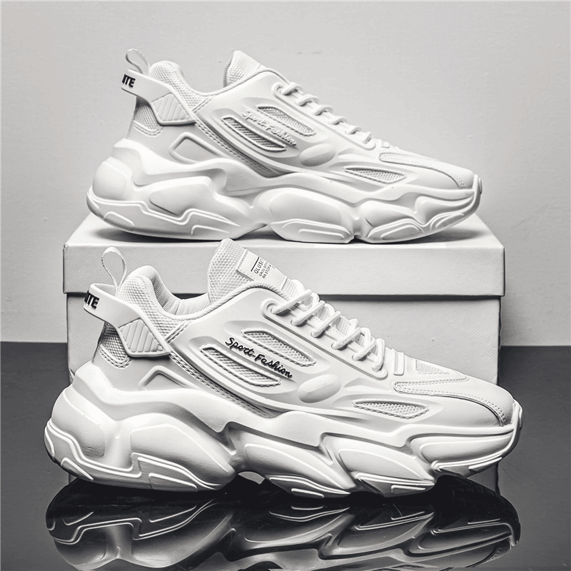 男鞋秋冬季百搭休闲青少年跑步防滑旅游运动内增高老爹潮鞋备