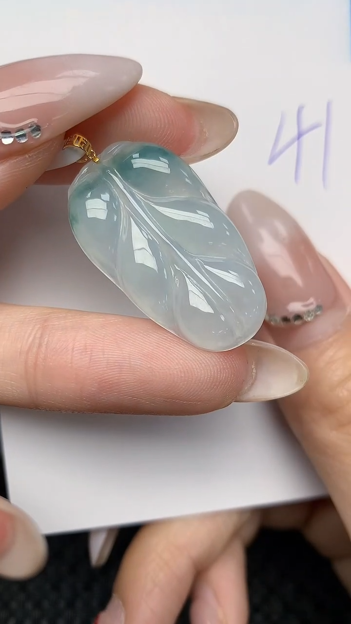 【闪购商品】翡翠颈饰18K金镶嵌天然翡翠A货