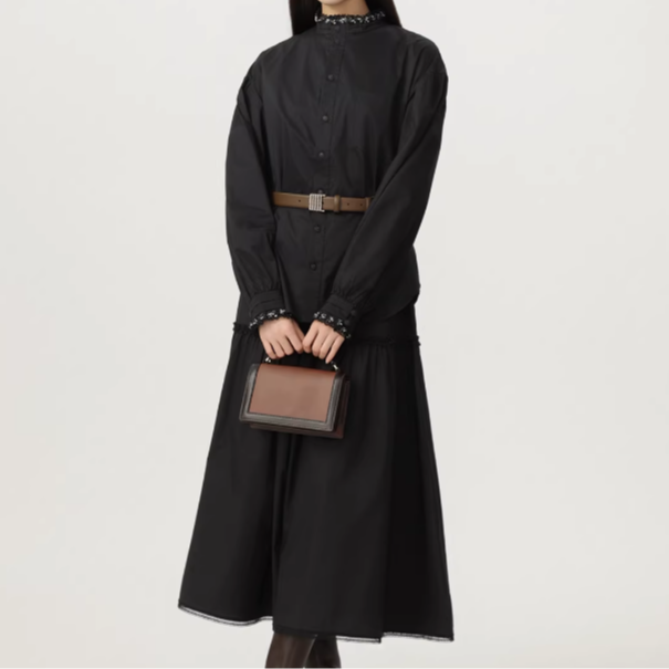 AMASS/阿玛施法式蕾丝边拼接半高领衬衫甜美上衣春季女士530115