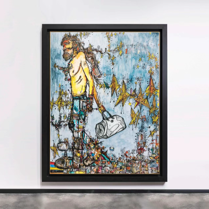 尚多米画廊-艺术家张长江-CJzhang超级之旅版画《行走的人》