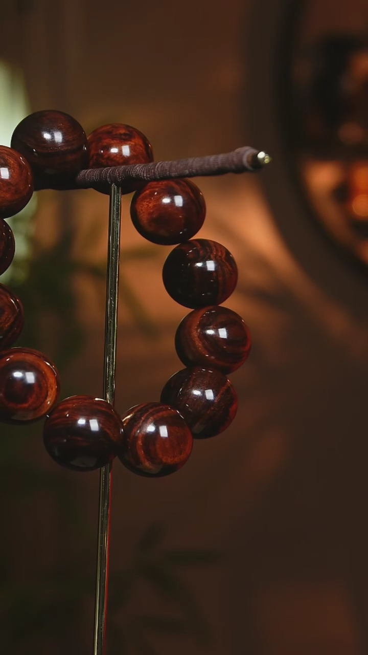 【闪购商品】黄花梨/降香黄檀手串/手链海南黄花梨2.0cm铁矿料