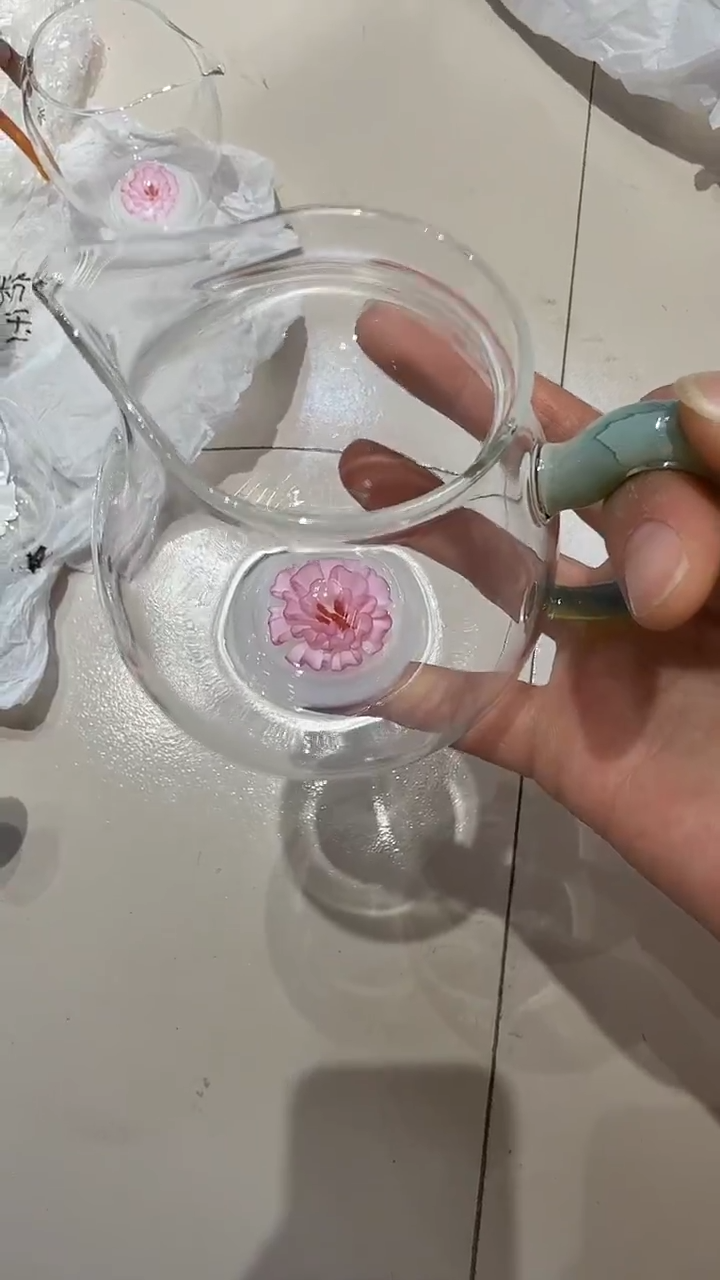 明**风禾器唐韵绿把公道杯